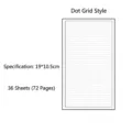 Minimalistisch draagbaar retro notitieboekje puntgrid 19x10,5cm 36 vel 72 pagina's - 36 Stuks/Pak / Stippelmatrix Stijl