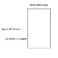 White blank vintage notebook, 19x10.5cm, 36 sheets 72 pages, portable SKU - 36 Pieces/Pack / White Plain