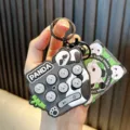 Creative panda electronic whack-a-mole handheld game keychain for stress relief toy - Panda Whack-A-Mole Game / Black
