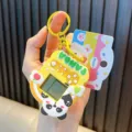 Llavero de juego electrónico de panda amarillo creativo para aliviar el estrés y divertirse - Amarillo
