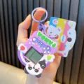Llavero creativo con mini juego electrónico de panda para aliviar el estrés. - Púrpura