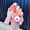 Creative pink panda electronic whack-a-mole game keychain for students backpack decor - Panda Projection Camera / Pink