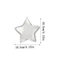 Clear plastic star-shaped fillable ornament for DIY Christmas decor, 10.5cm size - 10cm Clear Star Hollow Ball
