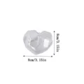 8cm Transparent heart-shaped diamond faceted plastic ball ornament for DIY décor - 8cm Diamond Heart Hollow Ball