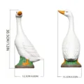 Detailed size measurements for 12-inch resin white goose garden ornament statue. - 30.5x15.3x12.3cm / White