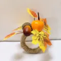 Festive Thanksgiving napkin ring with orange pumpkin and fall maple leaf decorations - Pumpkin Maple Leaf Acorn Style (Style 4) / 5x8.5x10cm
