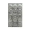 Set of 30 assorted white and clear 6cm PET plastic Christmas balls for holiday decoration - 30Pcs Pack / White