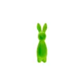 Small green flocked bunny figurine for creative Easter holiday party table decoration - 1 Piece / Green