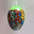 Colorful Easter egg hanging ornament with intricate European floral pattern for festive decor - Colorful Art Pattern (Single Item 3)