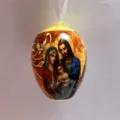 Decorative Easter egg hanging ornament featuring a classic Holy Family religious painting - Holy Family Pattern (Single Item 4)
