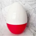 Large 30cm red and white bicolor plastic Easter egg capsule for surprise party gifts. - 30cm / Red White