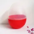 Large 30cm transparent and red plastic Easter egg capsule container for party gifts - 30cm / Red and Transparent