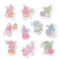 Conjunto de pegatinas de gnomos de Pascua con orejas de conejo y huevos coloridos - Gnomo (Juego de 10) / 10 Piezas / Blanco Cálido 2