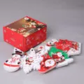 LED Christmas hanging ornaments set with festive packaging box for holiday decor - 6-Piece Set