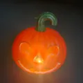 Glow-in-the-dark plastic Halloween pumpkin lantern with smiling face, battery-operated - Happy Pumpkin Light-up Style (Without Battery)