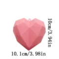 Caja de caramelos rosa con forma de corazón para decoraciones de San Valentín y Navidad - Bola Hueca Colgante Corazón Corte Diamante / 10.1x10cm / Rosa