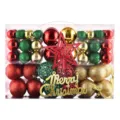 102-piece Christmas ball ornament set with star topper in red, green and gold - 102 Pieces/Pack / Red Green Gold Mixed