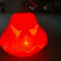 Luminous plastic Jack-o'-lantern pumpkin lamp for festive Halloween atmosphere decoration - Angry Pumpkin Light-up Style (Without Battery)