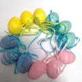 Colorful patterned hanging Easter eggs set for home party and festive room decor. - Style C / Set of 12 (4cm)