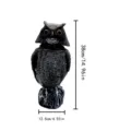 Realistisch uil vogelverschrikker ornament met 38 cm hoogte afmetingmeting. - Realistische Roterende Stijl / Groot Formaat (Hoogte ca. 38cm)