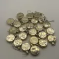 Set of 24 golden Saint Patrick's Day plastic clover coin ornaments for party decorations - Gold Thick Coin Style (2) / Set of 24