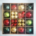 Festive 44pcs Christmas ball ornaments set in red green and gold gift box 6cm size - 44 Pieces / Red Green Gold