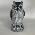 Realistic resin owl decoy bird deterrent scarecrow for outdoor garden protection - Round-Eared Owl (Red Back) / Bag Packaging