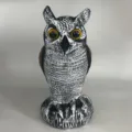 Realistic plastic owl decoy scarecrow with yellow eyes for garden pest control - Long-Eared Owl (Red Back) / Bag Packaging
