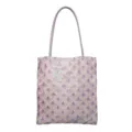 Fashionable lavender purple sequin tote bag with iridescent geometric scalloped embroidery - Mermaid