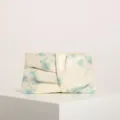 Borsa a pochette con paillettes e fiori vintage da donna, elegante borsa da sera chic. - Fiori Vintage Verde