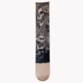 Realistic tattoo print sun protection arm sleeve featuring skull and crow motifs for men - Dark Night Skull