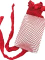 Red wide mesh fishnet stockings displayed on white presentation card for SKU view - XL / Medium Mesh Fishnet Tights / Red