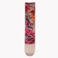 Tattoo print cooling arm sleeve with fierce tiger and floral design for sun protection - Roaring Tiger