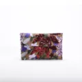 Exquisite sequin floral embroidery evening clutch bag with an elegant envelope flap design - Dark Purple Red