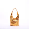 Trendy orange punk style underarm shoulder bag with silver rivet studs for women - European and American Rivet Style (SM铆钉单肩包) / Orange