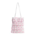 Plissierte Rüschentasche in Weiß mit süßen rosa Punkten und eleganten schmalen Trägern - Rosa Punkte