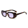 Occhiali da sole quadrati vintage con montatura tartarugata e lenti viola per donna - Tartarugato / Lenti Viola