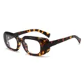 Occhiali da sole quadrati retrò tartarugati con protezione UV da donna stile vintage - Tartarugato/Lenti Bianche