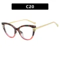 Lunettes de soleil œil de chat à monture écaille et rouge contrastée - Floral Rouge Lentille Claire