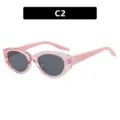 Occhiali da sole a forma di gatto rosa per bambini con protezione UV e lenti scure - Lenti Grigie (C2) / Rosa
