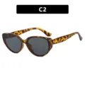 Occhiali da sole gatto per bambini con montura tartarugata leopardata stile C2 - Tartarugato Tutto Grigio (88112)