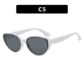 Elegante weiße Katzenaugen-Sonnenbrille für Kinder mit dunkelgrauen Schutzgläsern - Reinweiß Grau Gläser (88112)