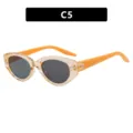 Modische Kinder-Sonnenbrille im Cat-Eye-Stil mit bernsteinfarbenem Gestell und Bügeln - Orange