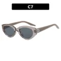 Kinder-Sonnenbrille im Cat-Eye-Design, transparent grau, UV-Schutz, Farbe C7. - Transparentes Grau
