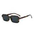 Retro square tortoise shell sunglasses for women men trendy vintage chic sun eyewear stylish - Tea Tortoiseshell Gray Lens