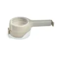 Multifunctional plastic food bag sealing clip with discharge nozzle in beige color - Gray