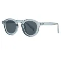 Round transparent grey frame sunglasses, vintage retro fashion style, UV400 protection. - C9-Transparent Gray