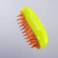 Electric pet spray grooming brush for dogs and cats for effective deshedding massage - Green Color Box (With Data Cable) / Green