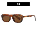 Gafas de sol vintage cuadradas pequeñas de carey con lentes marrones - Unisex / Carey Té Lente