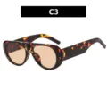 Klassieke retro schildpad zonnebril met amberkleurige glazen, stijlvariant C3 - Schildpad Frame Theebruine Lens (C3)